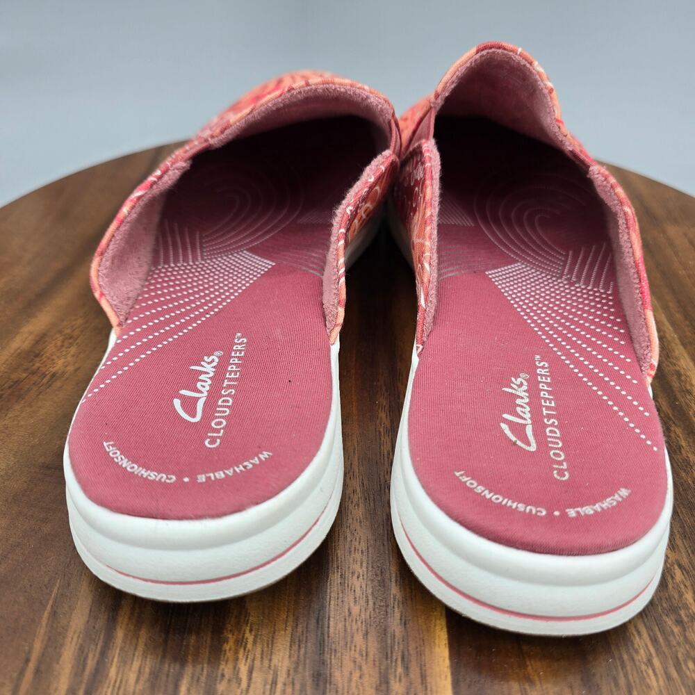 Clarks Cloudsteppers Women's Coral Pink Slide Mule - Picture 4 of 9